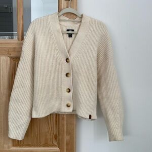 Roots Cream Women's Cardigan Sweater